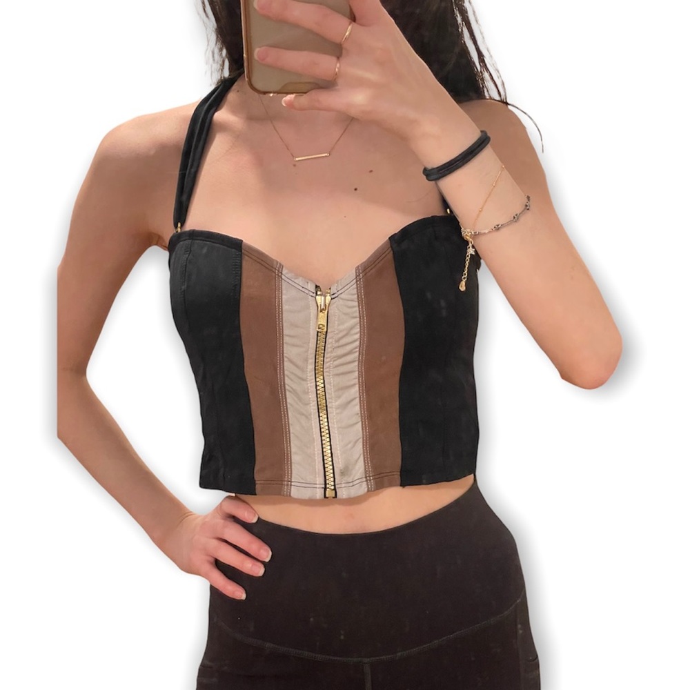 Halter Neck Corset Crop Top